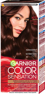 Garnier Color Sensation farba na vlasy 4.12 Diamantová hnedá - Palette Intesive Color Creme farba na vlasy 7-560 Ohnivý bronzovohnedý | Teta drogérie eshop