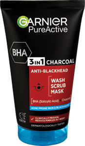 Garnier Pure Active 3v1 maska s aktívnym uhlím proti čiernym bodkám 150 ml - Teta drogérie eshop