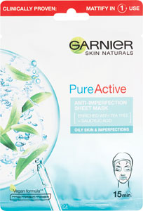 Garnier textilná pleťová maska Pure - Floré bylinná pleťová maska rakytník & arganový olej 50 ml | Teta drogérie eshop