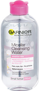Garnier Skin Naturals micelárna voda 3v1 200 ml - Nivea upokojujúca micelárna voda Sensitive 400 ml | Teta drogérie eshop