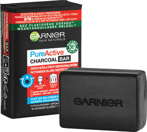 Garnier Pure tuhé mydlo na tvár a telo Active Charcoal 100 g - Teta drogérie eshop