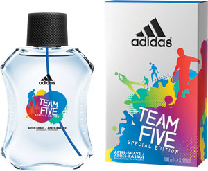 Adidas voda po holení Team Five 100 ml - Nivea Men balzam po holení Sensitive Hemp 100 ml | Teta drogérie eshop