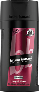 Bruno Banani sprchový gél Loyal Man 250 ml - Palmolive sprchovací gél For Men Forest Fresh 500 ml | Teta drogérie eshop