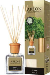 Areon osviežovač vzduchu Home Perfum Sticks Lux Gold, 150 ml - Q-Home Domáci parfém Jazmínový kvet 50 ml | Teta drogérie eshop