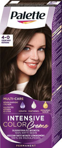 Palette Intesive Color Creme farba na vlasy 4-0 (N3) Strednehnedý 50 ml - Wellaton farba na vlasy 20 čierna | Teta drogérie eshop