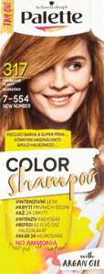 Palette Color Shampoo farba na vlasy 7-554 (317) Orieškovoplavý