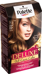 Palette Deluxe farba na vlasy Oil-Care Color 7-0 (400) Stredneplavý 50 ml - Garnier Color Naturals farba na vlasy 9N Veľmi svetlá blond | Teta drogérie eshop