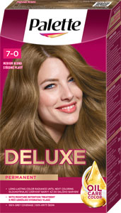 Palette Deluxe farba na vlasy Oil-Care Color 7-0 (400) Stredneplavý