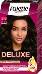Palette Deluxe farba na vlasy Oil-Care Color 3-0 (800) Tmavohnedý