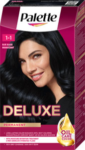 Palette Deluxe farba na vlasy Oil-Care Color 1-1 (909) Modročierny