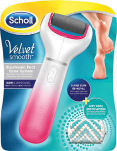 Scholl Expert Care elektrický pilník na chodidlá a rotačná hlavica na popraskané päty (ružový)