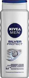 Nivea Men sprchovací gél Silver P. 500 ml - Nivea Men sprchovací gél Sensitive dvojbalenie 2x500 ml | Teta drogérie eshop