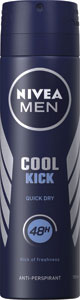 Nivea Men antiperspirant Cool Kick 150 ml - Rexona Men Maximum Protection antiperspirant v spreji 150 ml Power | Teta drogérie eshop
