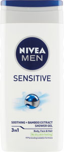 Nivea Men sprchovací gél Sensitive 250 ml - Old Spice sprchový gél a šampón 2v1 Tiger claw 400 ml  | Teta drogérie eshop