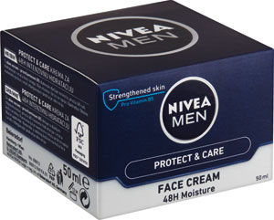 Nivea Men intenzívny hydratačný krém Protect&Care 50 ml - Nivea Men pleťový krém Sensitive Hemp 75 ml | Teta drogérie eshop