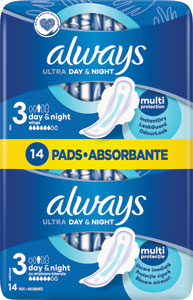 Always Ultra hygienické vložky Night 14 ks - Always Platinum hygienické vložky Normal 30 ks | Teta drogérie eshop