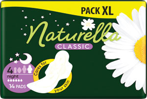 Naturella Classic hygienické vložky Night 14 ks - Teta drogérie eshop