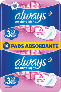 Always Ultra hygienické vložky Night Sensitive 14 ks - Always Platinum hygienické vložky Normal 30 ks | Teta drogérie eshop