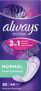 Always intímne vložky Normal Fresh & Protect 30 ks - Innese daily dámske vložky normal 50 ks | Teta drogérie eshop
