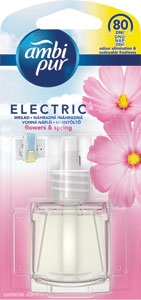 Ambi Pur Electric náplň Flowers & Spring 20 ml - Air Wick elektrický osviežovač vzduchu strojček a náplň Prádlo vo vánku 19 ml | Teta drogérie eshop