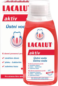 Lacalut aktiv ústna voda 300 ml - Listerine ústna voda Stay White 500 ml | Teta drogérie eshop