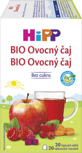 HiPP BIO Ovocný čaj 40 g - HiPP BIO nápoj Jemné jablko s neperlivou pramenitou vodou od 1 roka 200 ml | Teta drogérie eshop