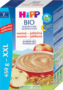 HiPP BIO Mliečna kaša na dobrú noc ovseno-jablková 450 g