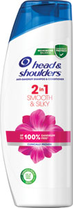 Head & Shoulders šampón Smooth & silky 2v1 360 ml - Pantene šampón Grow strong 300 ml | Teta drogérie eshop