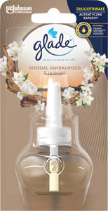 Glade elektrický osviežovač vzduchu Sensual Sandalwood&Jasmine náhradná náplň 20 ml - Ambi Pur 3VOL strojček Cotton 20 ml | Teta drogérie eshop