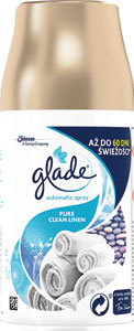 Glade Automatický osviežovač vzduchu Pure Clean Linen náhradná náplň 269 ml - Glade Aromatherapy esenciálny olej do difuzéra Cool Mist Calm Mind náhradná náplň 17,4 ml | Teta drogérie eshop