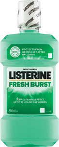 Listerine ústna voda Freshburst 500 ml  - Oral B ústna voda 3D white luxe 500 ml | Teta drogérie eshop