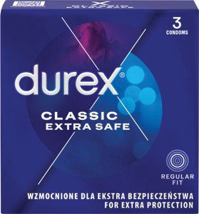 Durex kondómy Extra Safe 3 ks - You & me lubrigačný gél Strawberry 150 ml | Teta drogérie eshop