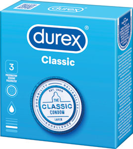 Durex kondómy Classic 3 ks - You & me lubrigačný gél Strawberry 150 ml | Teta drogérie eshop