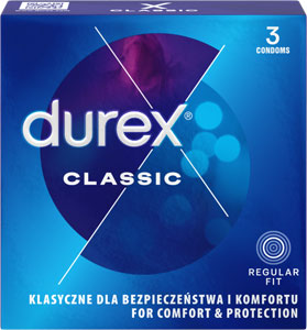 Durex kondómy Classic 3 ks