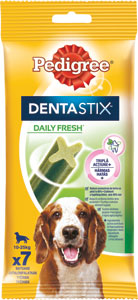 Pedigree Denta Stix Doplnkové krmivo pre psy staršie ako 4 mesiace 7 ks 180 g - Reno Yummy Strips hovädzí pre psov 120 g | Teta drogérie eshop