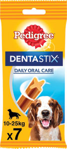 Pedigree Denta Stix Doplnkové krmivo pre psy staršie ako 4 mesiace 7 ks 180 g - Papky tyčinky s držkami pre psa 12ks | Teta drogérie eshop