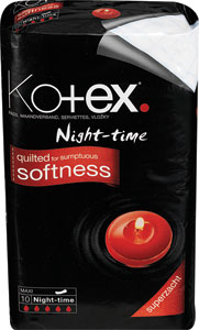 KOTEX hygienické vložky na noc 10 ks