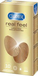 Durex kondómy Real Feel 10 ks - You & me lubrigačný gél Strawberry 150 ml | Teta drogérie eshop