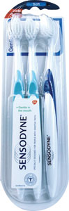 Sensodyne zubná kefka Gentle Care, mäkká 3 ks - elmex zubná kefka Ultra Soft 1 ks | Teta drogérie eshop