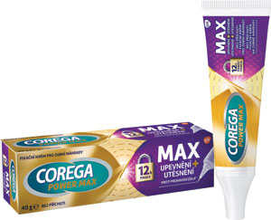 COREGA fixačný krém na zubné náhrady Max Control 40 g - COREGA extra silný fixačný krém na zubné náhrady Original 70 g | Teta drogérie eshop