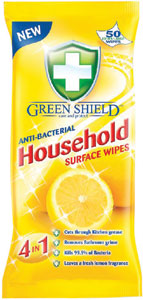 Green Shield antibakteriálne vlhčené obrúsky 50 ks - Cif Disinfect uni vlhčené obrúsky 36 ks/bal | Teta drogérie eshop