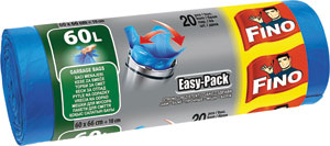 FINO Easy Pack HD vrecia na odpad zaväzovacie 60 l, 20 ks