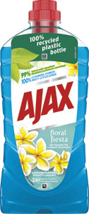 Ajax univerzálny čistiaci prostriedok Floral Fiesta Lagoon Flowers modrý 1000 ml - Savo dezinfekčný prostriedok 1,2 l | Teta drogérie eshop