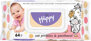 Happy vlhčené obrúsky ovsené proteíny a panthenol 64 ks - Pampers Wipes vlhčené utierky New baby 4x50 200 ks | Teta drogérie eshop
