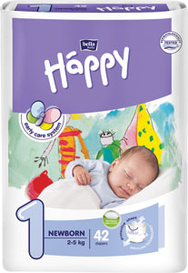 Happy detské plienky Newborn 42 ks