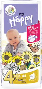 Happy detské plienky Maxi Plus 44 ks - Pampers Pants plienkové nohavičky veľkosť 5 56 ks | Teta drogérie eshop