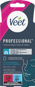 Veet studené voskové prúžky na tvár pre citlivú pokožku 20 ks