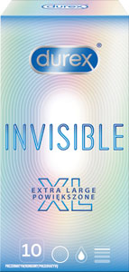 Durex kondómy Invisible XL 10 ks - Durex intímny gél Naturals Sensitive 100 ml | Teta drogérie eshop