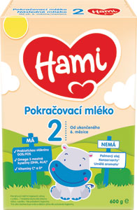 Hami pokračovacie dojčenské mlieko 6+  600 g