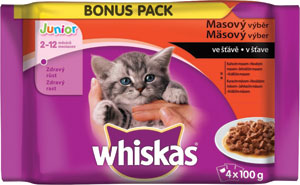 Whiskas kapsička Junior klasický výber 4x100 g